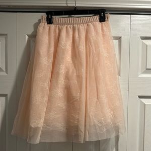 Pink Rue21 tulle patterned skirt